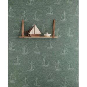 Khroma|Papier peint éventails blancs style Art déco argent|Papier Peint 2