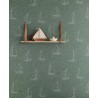 Eijffinger|Kids wallpaper with hand-drawn green boats|Wallpaper