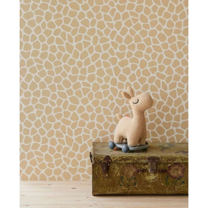 Eijffinger|Kids wallpaper with brown and white giraffe|Wallpaper