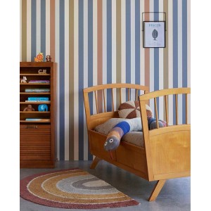 Elitis|Papier peint vinyle forme vagues marron terre cuite style mosaïque|Papier Peint 2