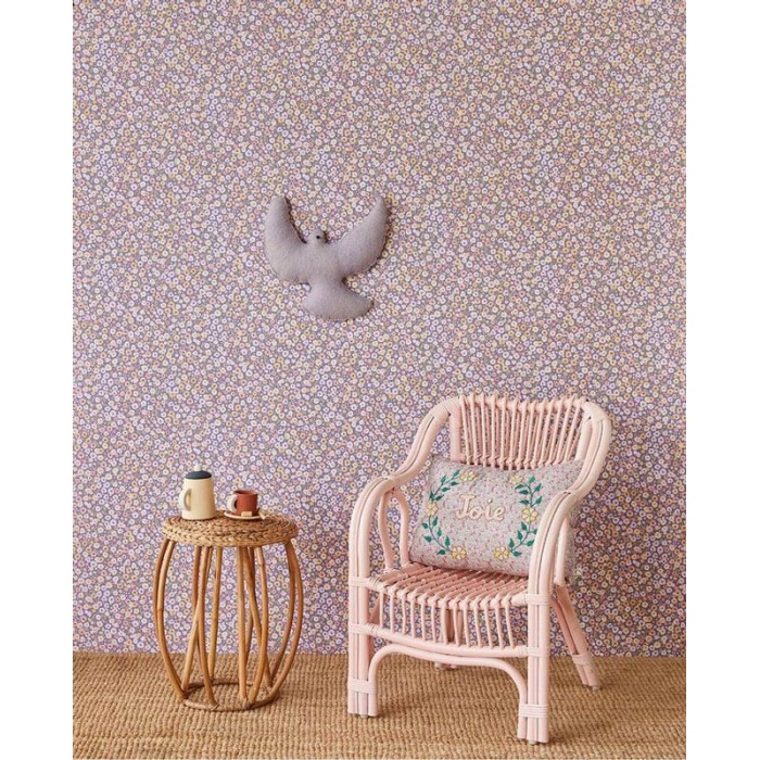 Eijffinger|Kids wallpaper with multicolor wildflowers in lilac purple|Wallpaper