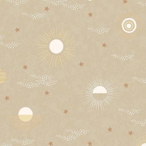 Eijffinger|Kids wallpaper with metallic planets and stars|Wallpaper