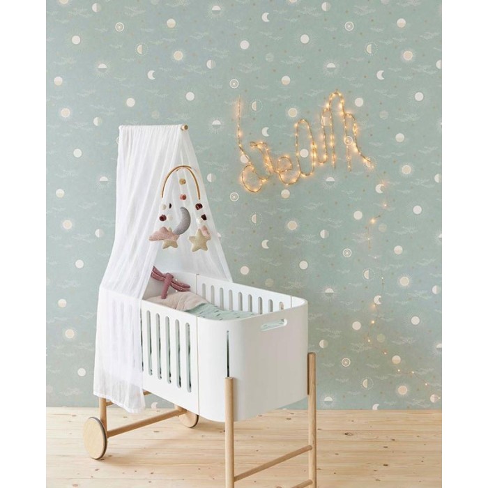 Eijffinger|Kids wallpaper with shiny stars and moons|Wallpaper