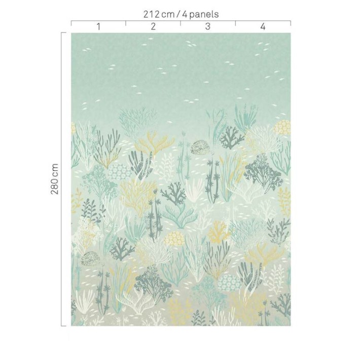 Mural pared infantil fondo marino corales - Eijffinger Explore 323101