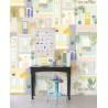 Eijffinger|Wandbild Kinder Viertel Häuser und Pflanzen Pastell|Wandbild