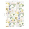 Eijffinger|Papier peint panoramique quartier enfant maisons et plantes pastel|Panoramiques