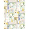 Eijffinger|Wandbild Kinder Viertel Häuser und Pflanzen Pastell|Wandbild