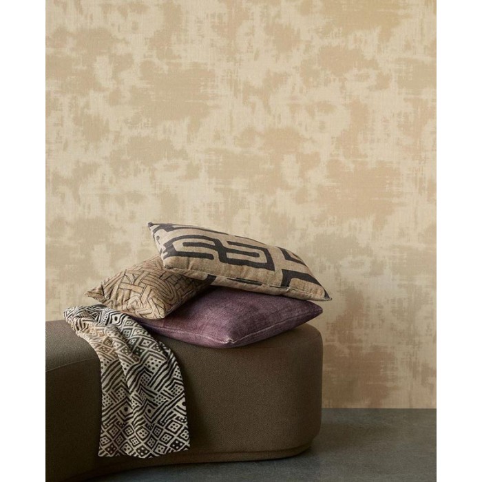 Eijffinger|Papier peint vinyle lin beige sable lavé à la pierre|Papier Peint