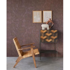 Papeldecor|Tapete Retro Grau-Rosa|Tapeten 2