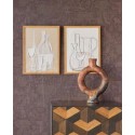 Eijffinger|Vinyl wallpaper with distressed ochre linen effect|Wallpaper