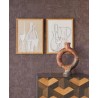 Eijffinger|Vinyl wallpaper with distressed ochre linen effect|Wallpaper