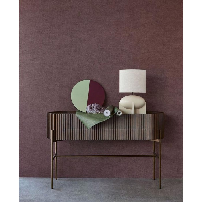 Eijffinger|Papier peint lin rouge aubergine effet lavé|Papier Peint