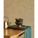 Eijffinger|Elegant vinyl wallpaper with ochre linen effect|Wallpaper