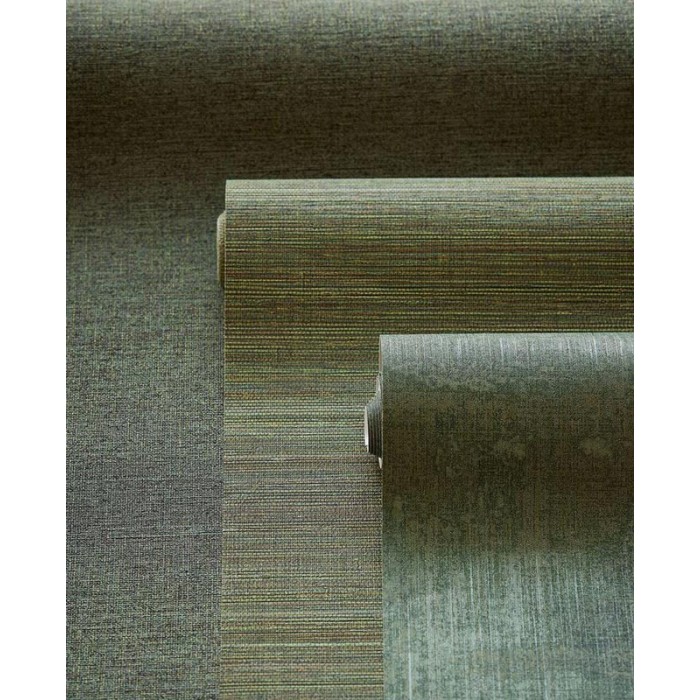Eijffinger|Papel pintado lino verde oliva vinílico elegante|Papel Pintado