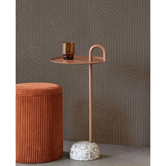 Eijffinger|Minimalist wallpaper with brown arches|Wallpaper
