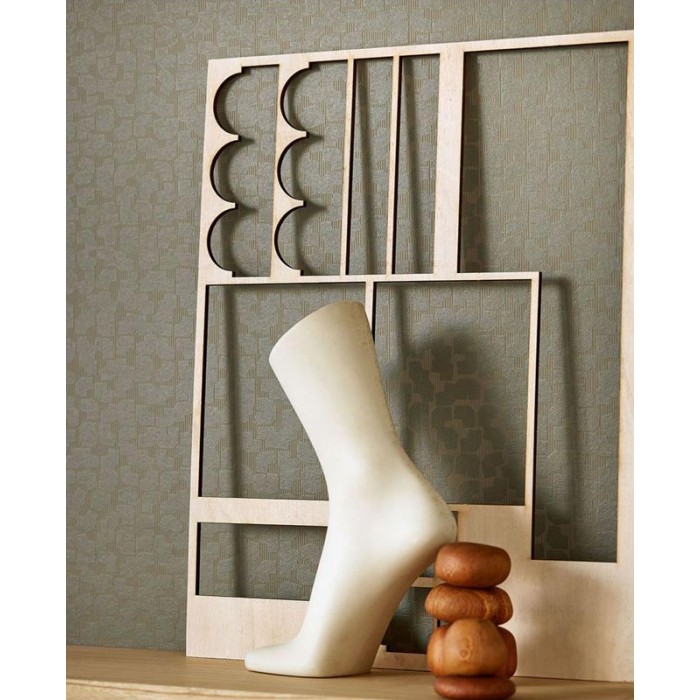 Eijffinger|Papier peint moderne métallisé vert kaki|Papier Peint