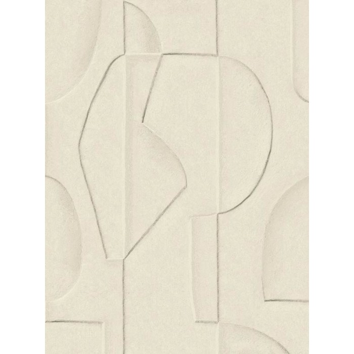 Eijffinger|Mural pared figura tallada en arcilla minimalista beige|Murales de Pared