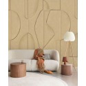 Eijffinger|Wall mural contemporary carved clay figures brown|Wallmurals