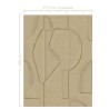Eijffinger|Wall mural contemporary carved clay figures brown|Wallmurals