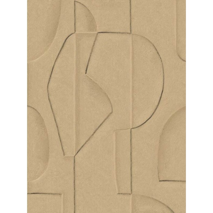 Eijffinger|Wall mural contemporary carved clay figures brown|Wallmurals