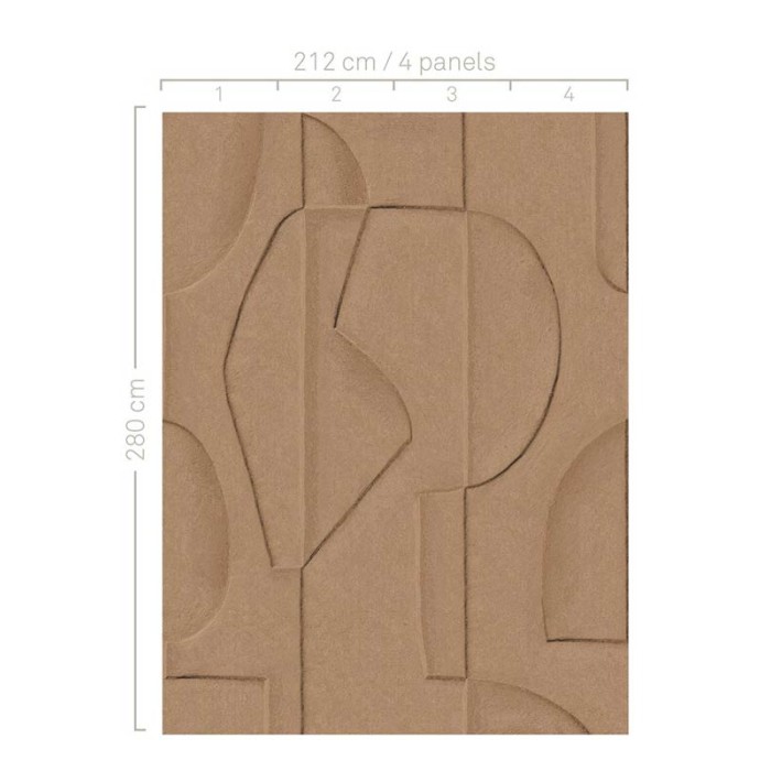 Eijffinger|Wall mural modern contemporary clay carving|Wallmurals