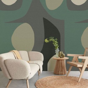 Casamance|Wall mural oriental landscape Japanese garden and pond blue|Wallmurals