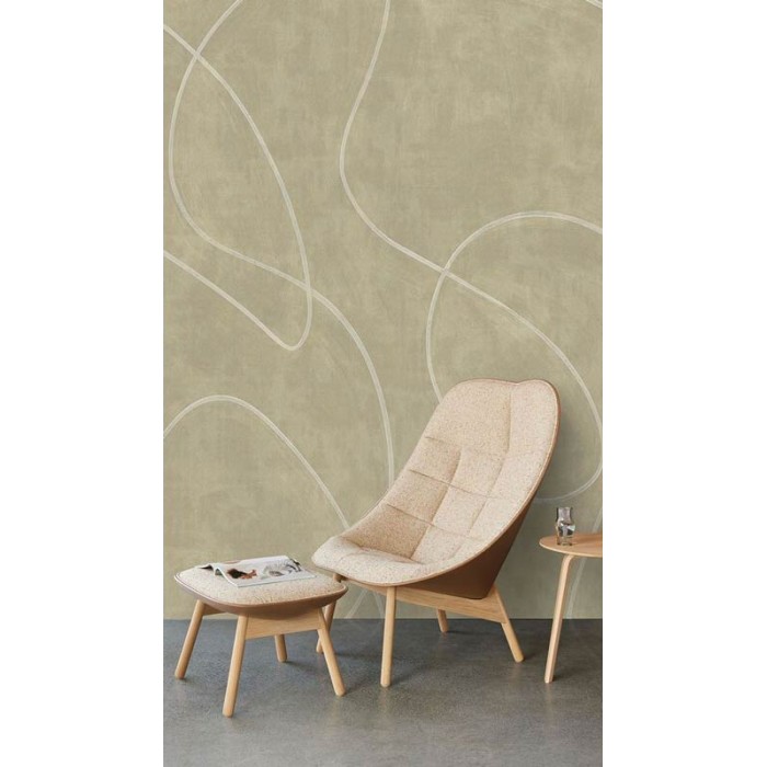 Eijffinger|Mural pared minimalista líneas sobre fondo estucado|Murales de Pared