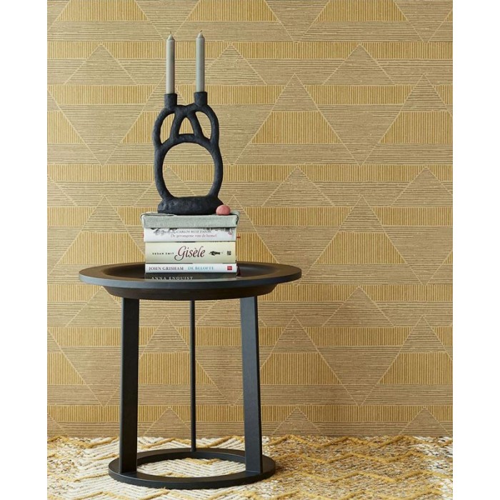 Papel pintado geométrico étnico triángulos piramidales - Eijffinger Artifact 312413