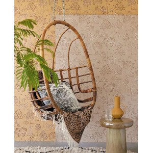 Elitis|Wallpaper with vegetable raffia fibre in mustard colour with green stripes|Wallpaper 2