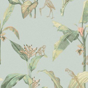 Eijffinger|Papier peint romantique plantes tropicales ocres|Papier Peint