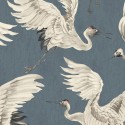 Papeldecor|Papier peint grues en vol style oriental|Papier Peint