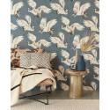Papeldecor|Papier peint grues en vol style oriental|Papier Peint