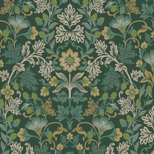 Grandeco|Papier peint floral feuilles monstera et ficus gris foncé|Papier Peint