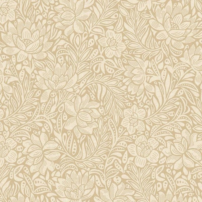 Papel pintado flores vintage beige dorado -  2-5732