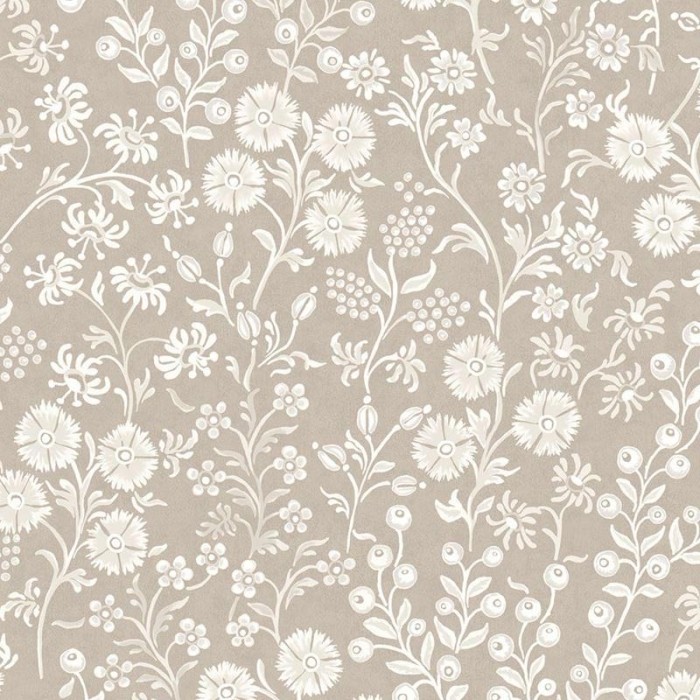 2-5735 - Papel Pintado florecillas pradera beige