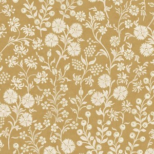 Grandeco|Boho-Stil florale Tapete Beige|Blumen