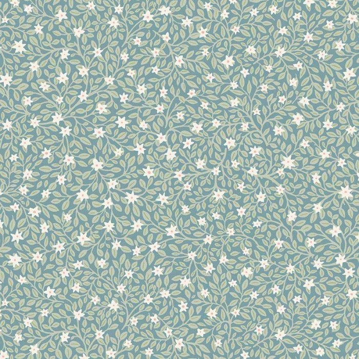 Papeldecor|Papel pintado flores pequeñas verde blanco|Papel Pintado