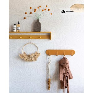 Eijffinger|Moderne Art-Déco-Tapete Kreide-Effekt weiß-sand|Tapeten 2